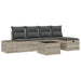 Bankstel 6 st poly rattan