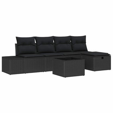 Bankstel 5 st poly rattan