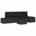 Bankstel 5 st poly rattan