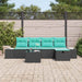 Bankstel 5 st poly rattan