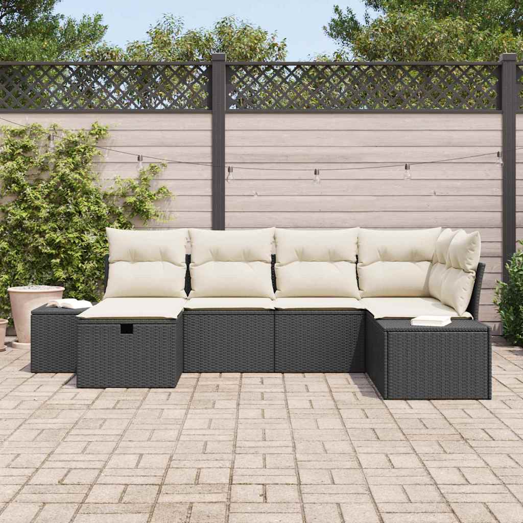 Bankstel 7 st poly rattan
