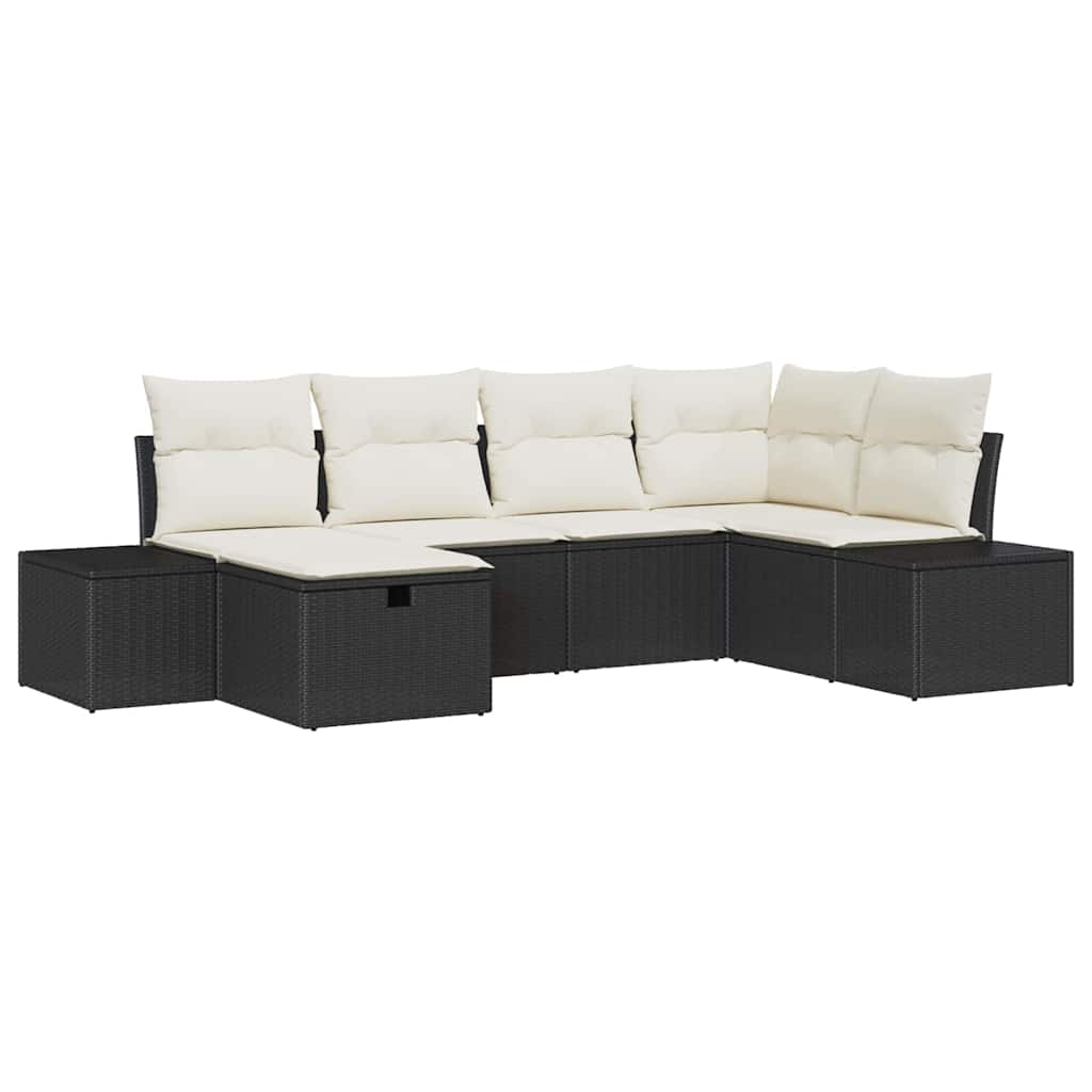 Bankstel 7 st poly rattan