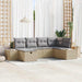 Bankstel met kussen 6 pcs poly rattan