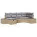 Bankstel met kussen 6 pcs poly rattan