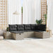 Bankstel met kussen 7 pcs poly rattan