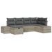 Bankstel met kussen 7 pcs poly rattan
