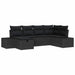 Bankstel 6 st poly rattan