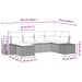 Bankstel 6 st poly rattan