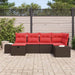 Bankstel 4 st poly rattan