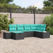 Bankstel 7 st poly rattan