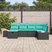 Bankstel 7 st poly rattan