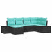 Bankstel 7 st poly rattan
