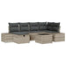 Bankstel 6 st poly rattan