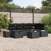 Bankstel 6 st poly rattan