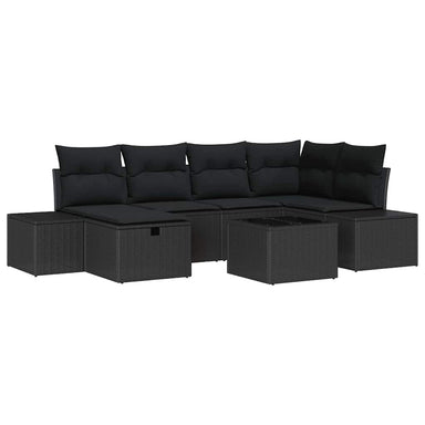 Bankstel 6 st poly rattan