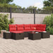 Bankstel 3 st poly rattan
