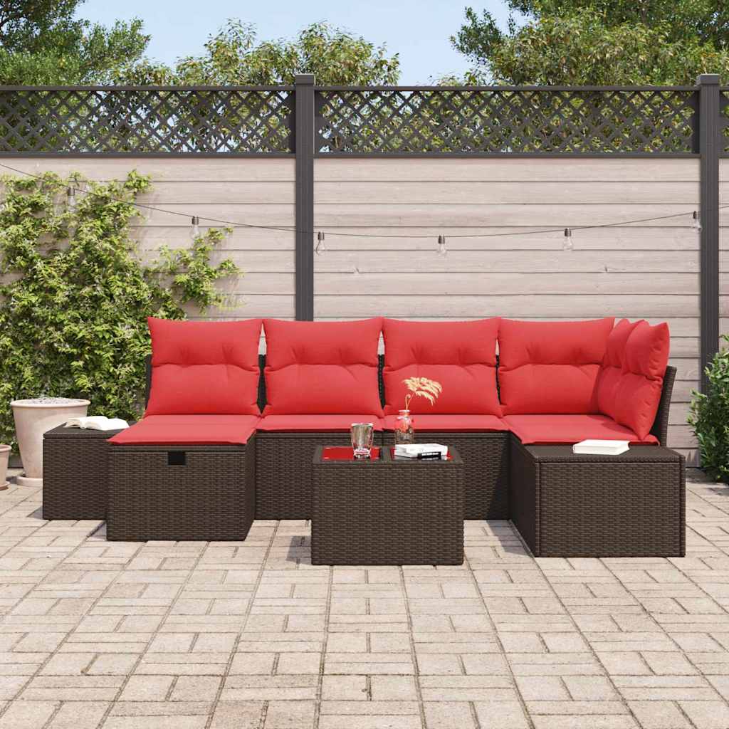Bankstel 3 st poly rattan