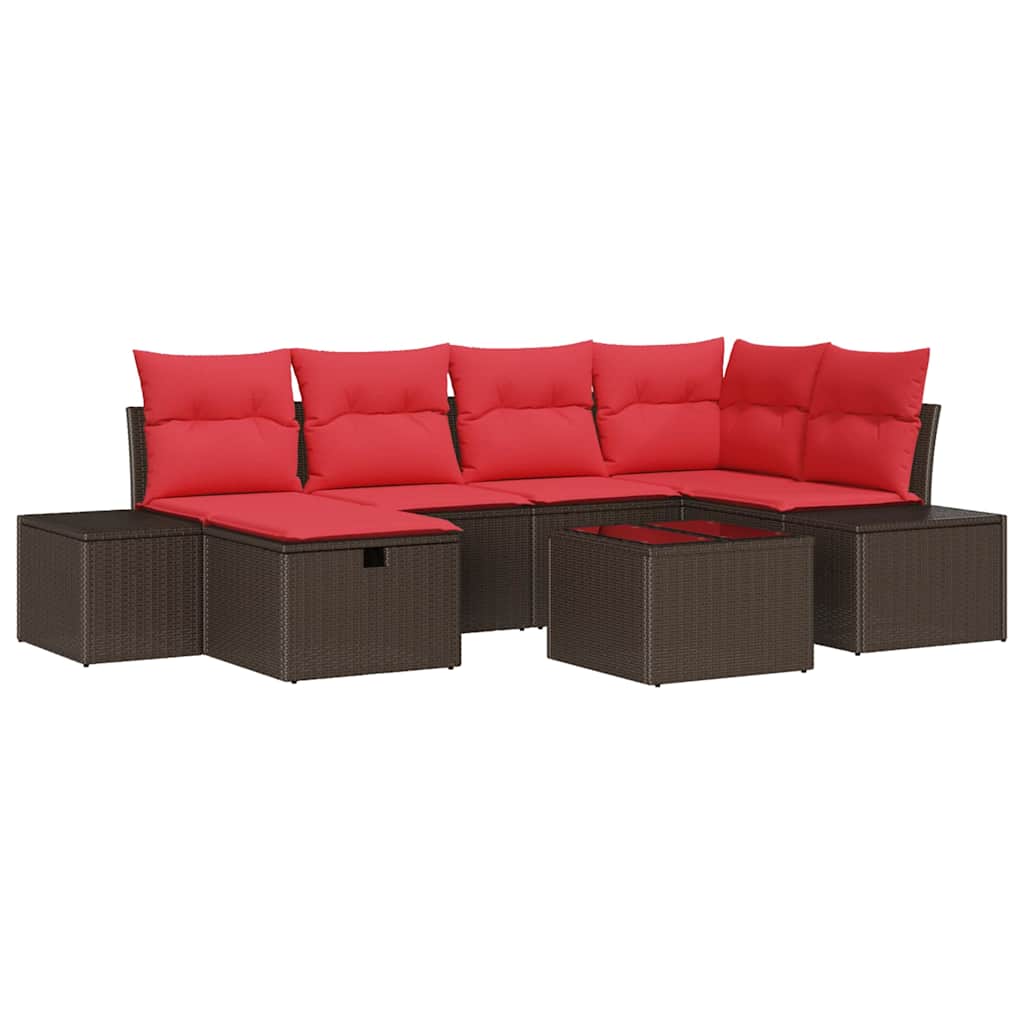 Bankstel 3 st poly rattan