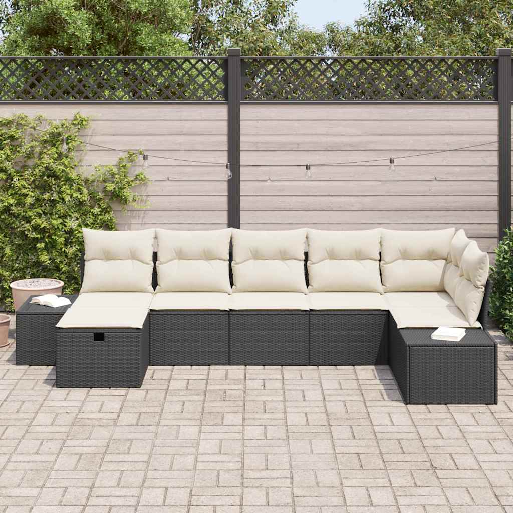 Bankstel 8 st poly rattan