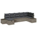Bankstel 7 st poly rattan