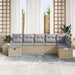 Bankstel met kussen 7 pcs poly rattan