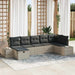 Bankstel met kussen 8 pcs poly rattan