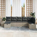 Bankstel met kussen 8 pcs poly rattan
