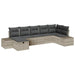 Bankstel met kussen 8 pcs poly rattan