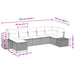 Bankstel 7 st poly rattan