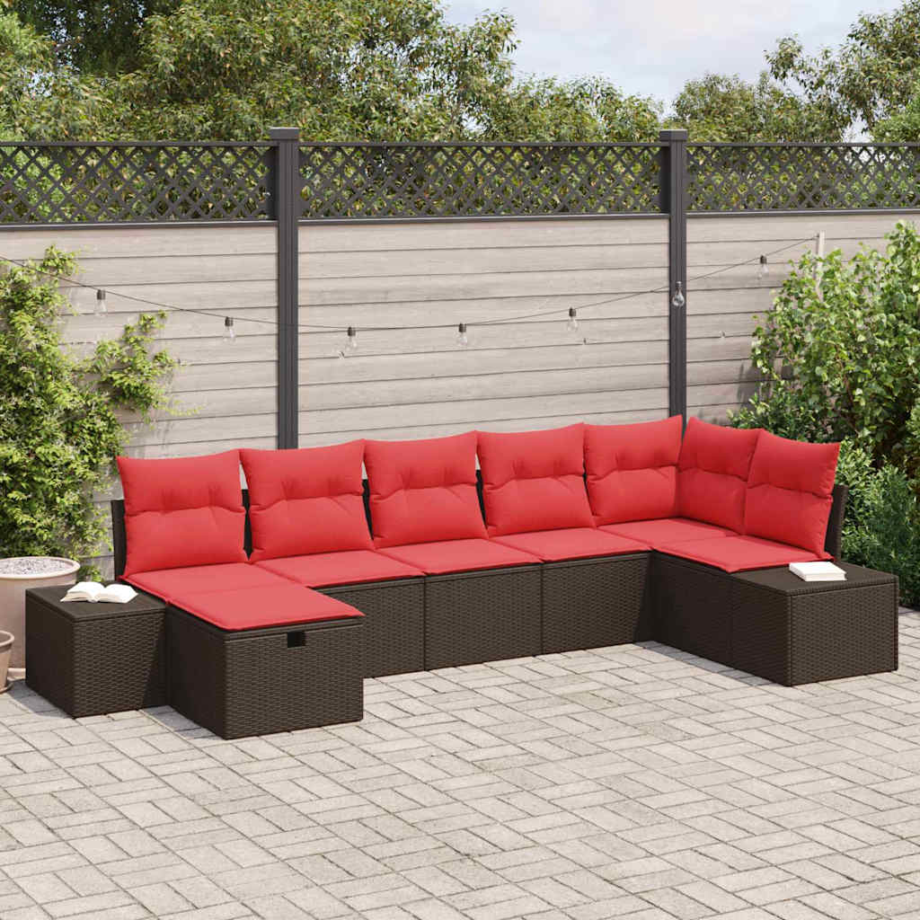 Bankstel 4 st poly rattan