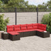 Bankstel 4 st poly rattan