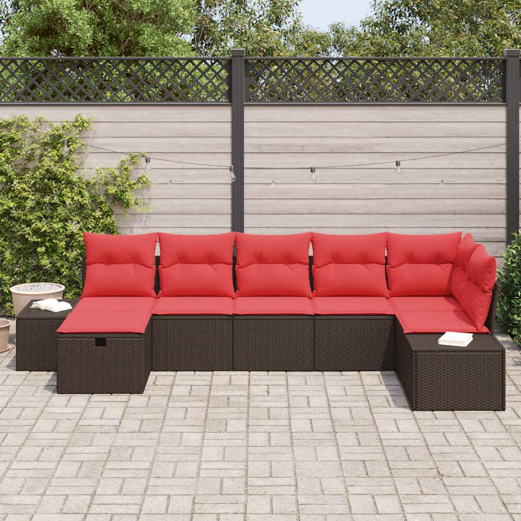 Bankstel 4 st poly rattan