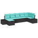 Bankstel 5 st poly rattan