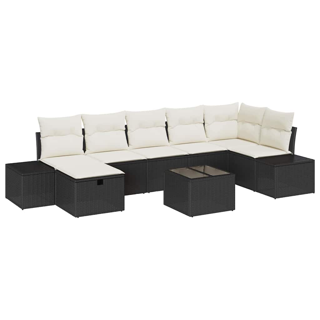 Bankstel 8 st poly rattan