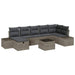 Bankstel 7 st poly rattan
