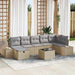 Bankstel met kussen 7 pcs poly rattan