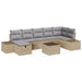 Bankstel met kussen 7 pcs poly rattan