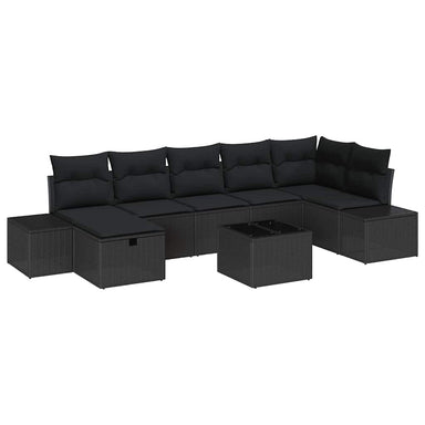 Bankstel 8 st poly rattan