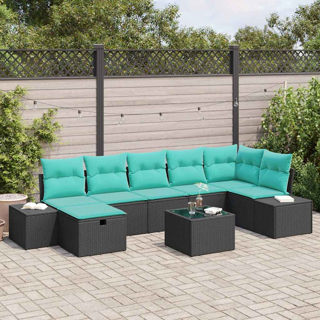 Bankstel 5 st poly rattan