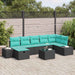 Bankstel 5 st poly rattan