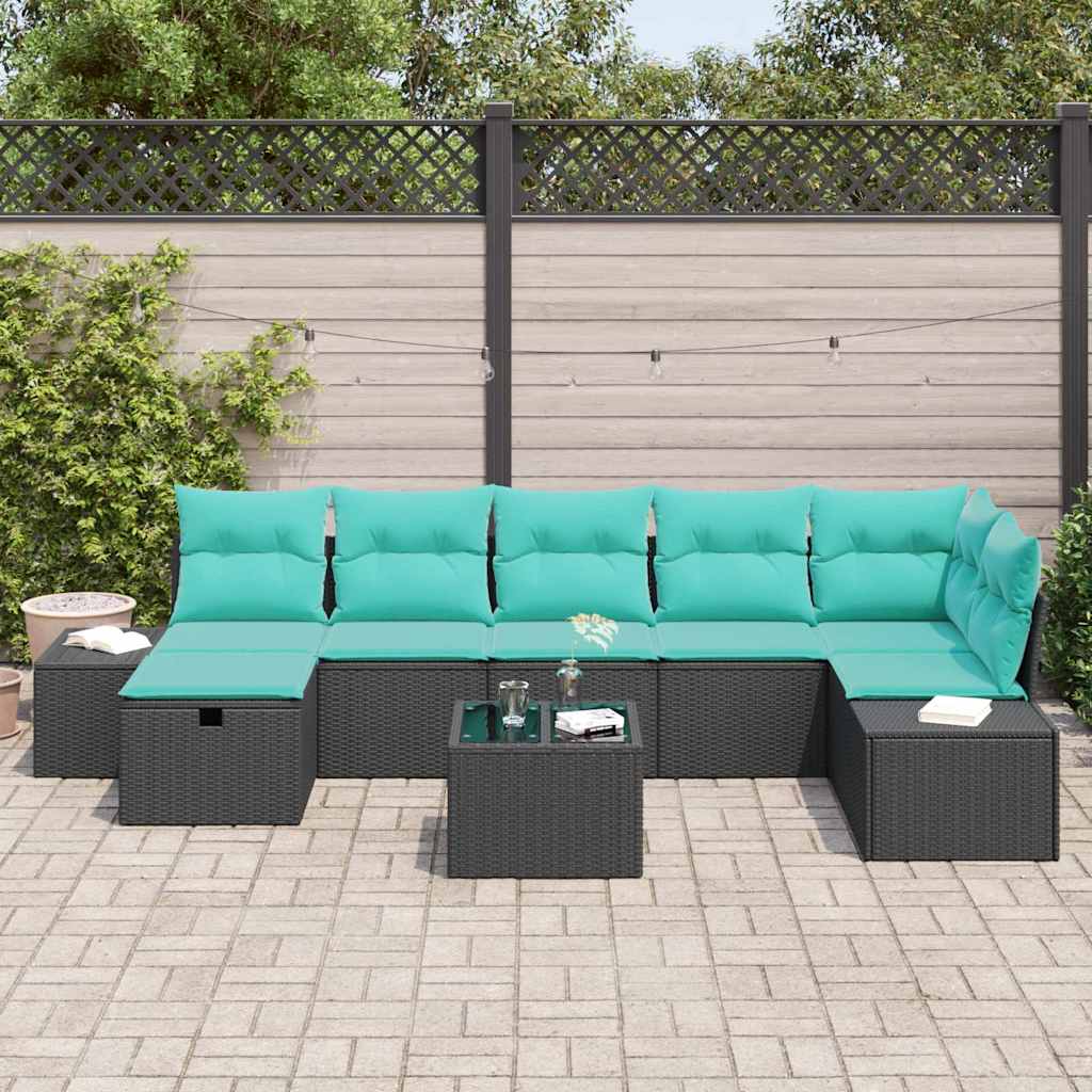 Bankstel 5 st poly rattan