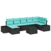 Bankstel 5 st poly rattan