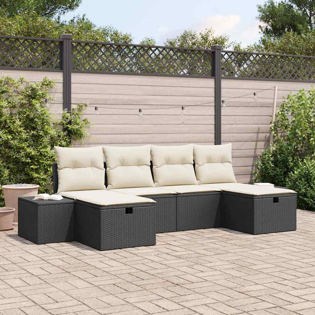 Tuin Sofa Set 6 st poly rattan