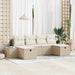 Tuin Sofa Set met kussen met opslag 6 pcs Beige poly rattan
