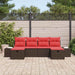 Tuin Sofa Set 6 st Bruin poly rattan