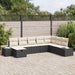 Tuin Sofa Set 8 st Zwart poly rattan
