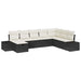 Tuin Sofa Set 8 st Zwart poly rattan