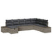 Tuin Sofa Set 8 st Grijs poly rattan