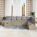 Tuin Sofa Set met kussen 8 pcs Beige 55 x 62 x 69 cm Poly riet