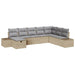 Tuin Sofa Set met kussen 8 pcs Beige 55 x 62 x 69 cm Poly riet